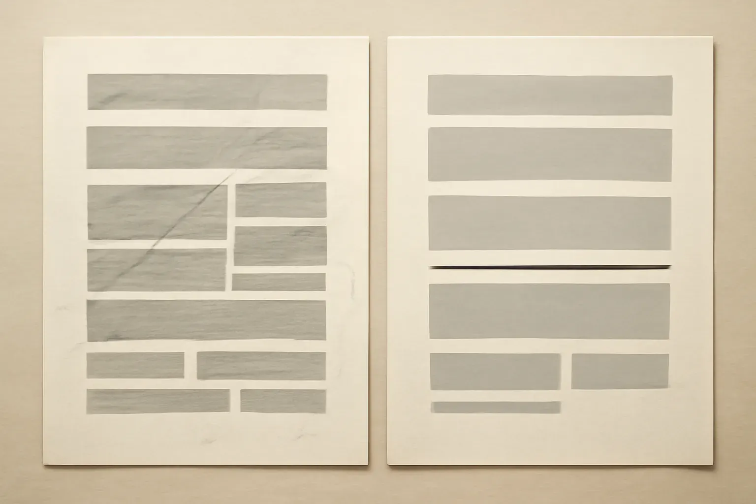 A marked-up manuscript page, documentary detail photography
